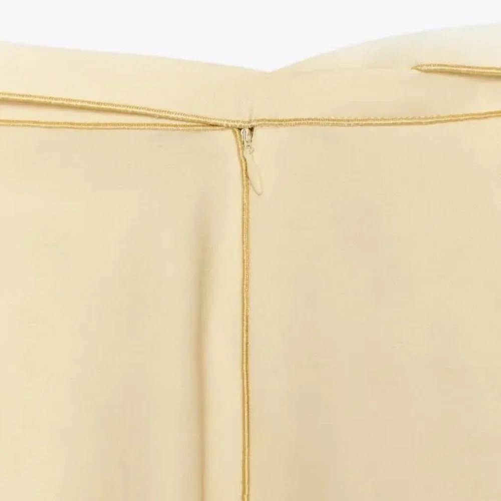 Zara Cream and Brown Midi Skirt - Picture 9 of 12